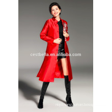 Maturity women's winter new style long coats Elegant Embroidered Hand made flowers Coat